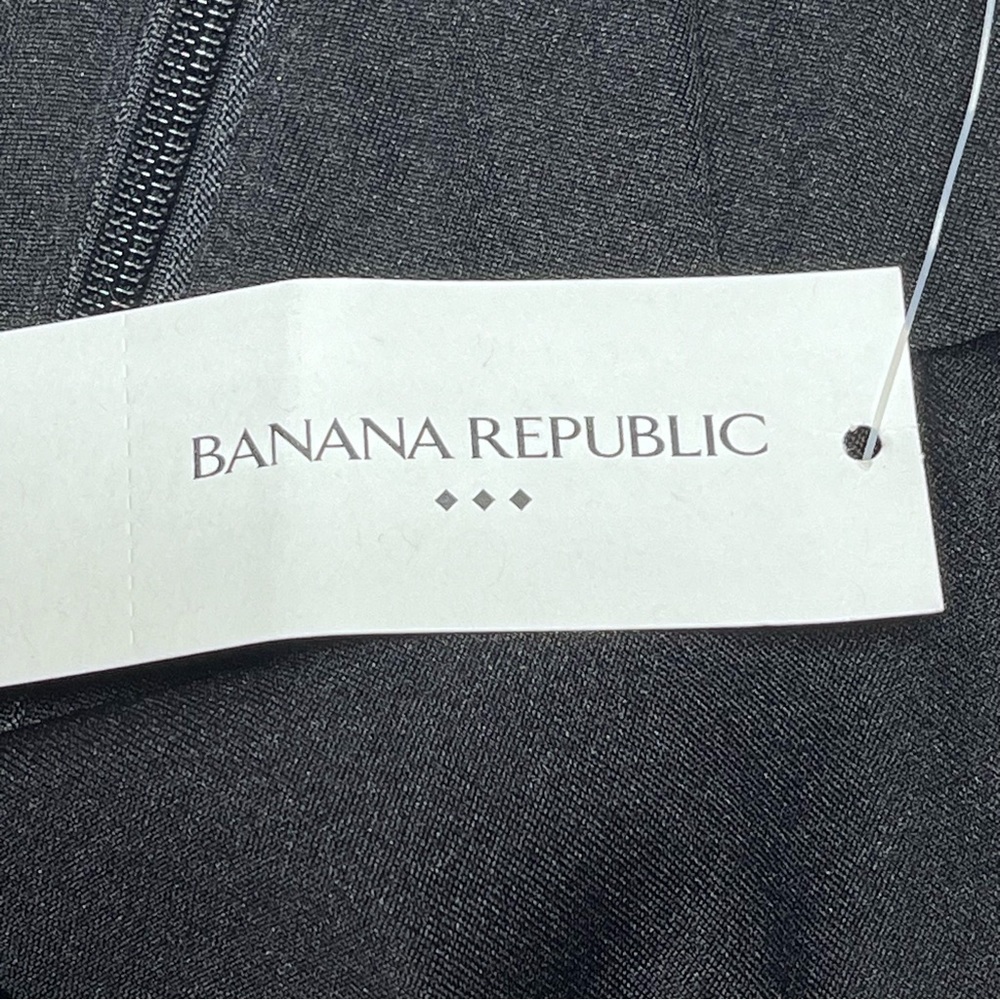 NWT Banana Republic Elegant Metallic Black Chiffon Dress • Size 8 - Picture 15 of 15